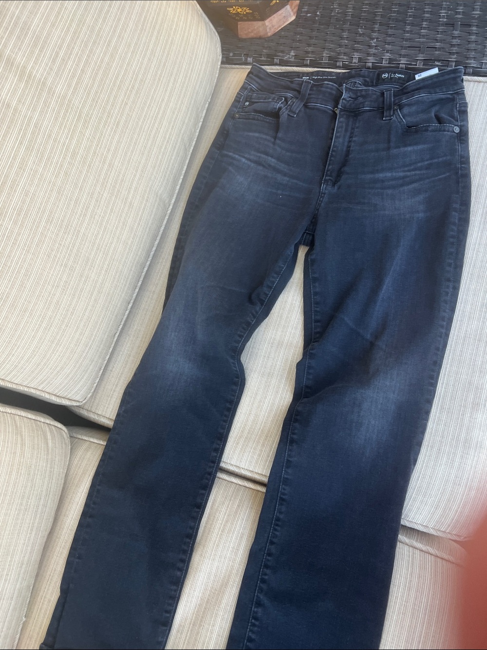 Ag Adriano Goldschmied Women's Straight Leg Jeans in Dark Indigo